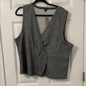 J. Crew 365 Boucle Gray Sleeveless Tank Top 2X NWT